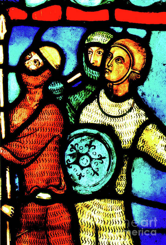 Stained Glass Poster featuring the photograph The Crusaders #1 by Elizabeth Hoskinson