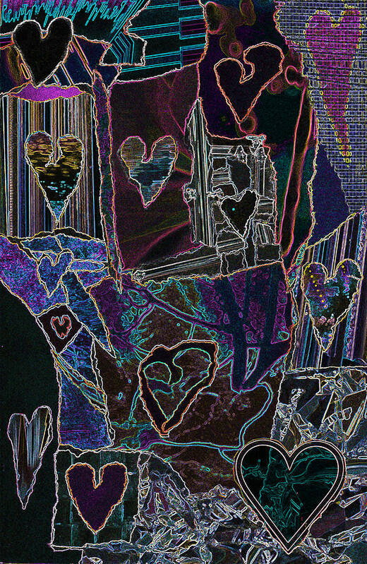  Poster featuring the mixed media Thought Of Love #1 by Kenneth James