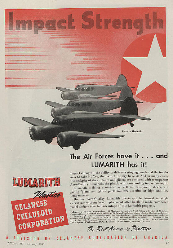 Plane Poster featuring the painting World War II Advertisement by American School