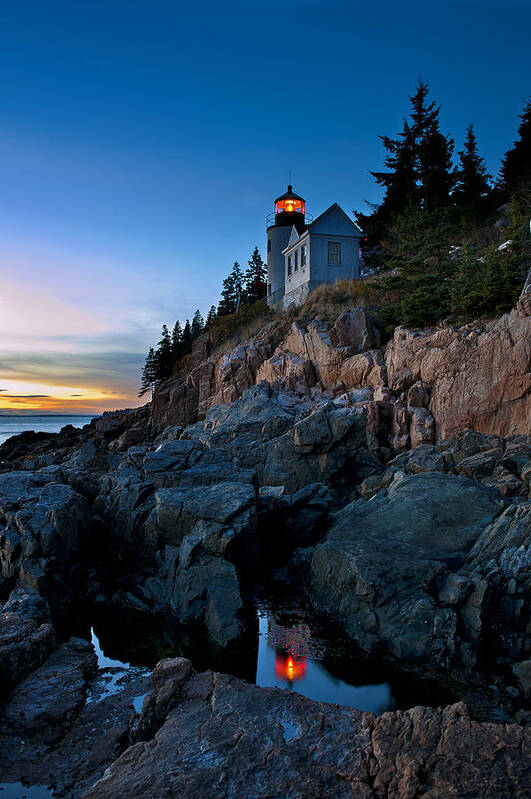 Acadia Poster featuring the photograph Bass Harbor Lighthouse #11 by John Greim