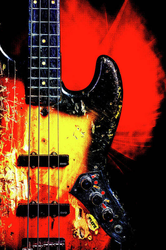 Fender Jazz Bass Poster featuring the photograph 15.1834 011.1834c Jazz Bass 1969 Old 69 #151834 by M K Miller