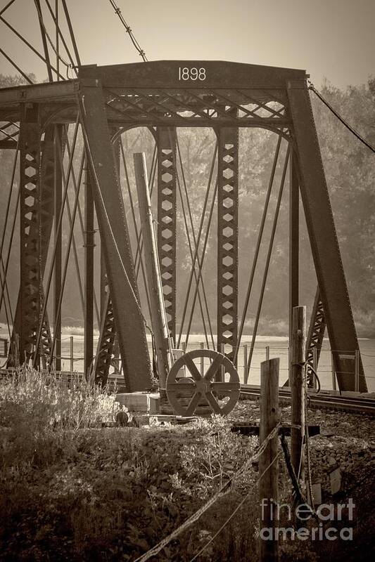 1898 Trestle Poster featuring the photograph 1898 Trestle in Sepia by Imagery by Charly