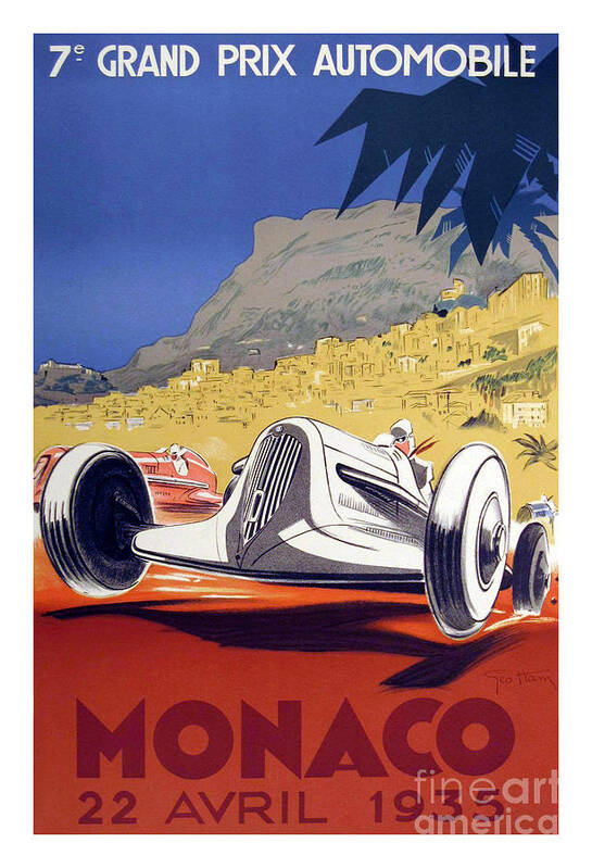 1935 Monaco Grand Prix Poster featuring the photograph 1935 Monaco Grand Prix by Jon Neidert