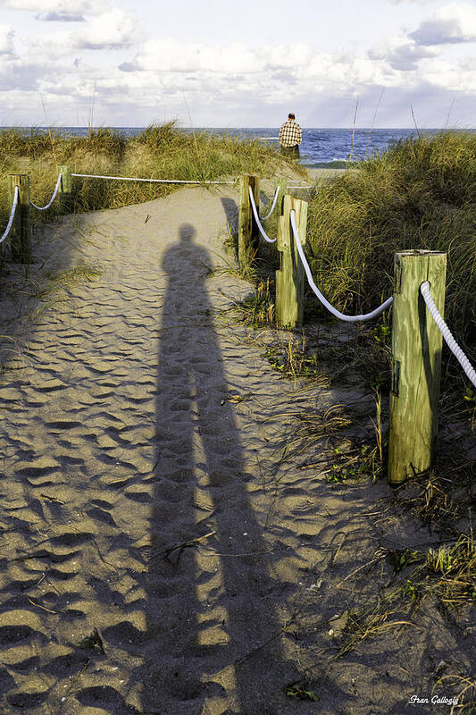 Shadow Poster featuring the photograph Beach Entry #2 by Fran Gallogly