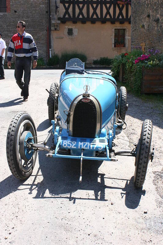 Oldtimer Poster featuring the photograph Blue Oldtimer by Christiane Schulze Art And Photography