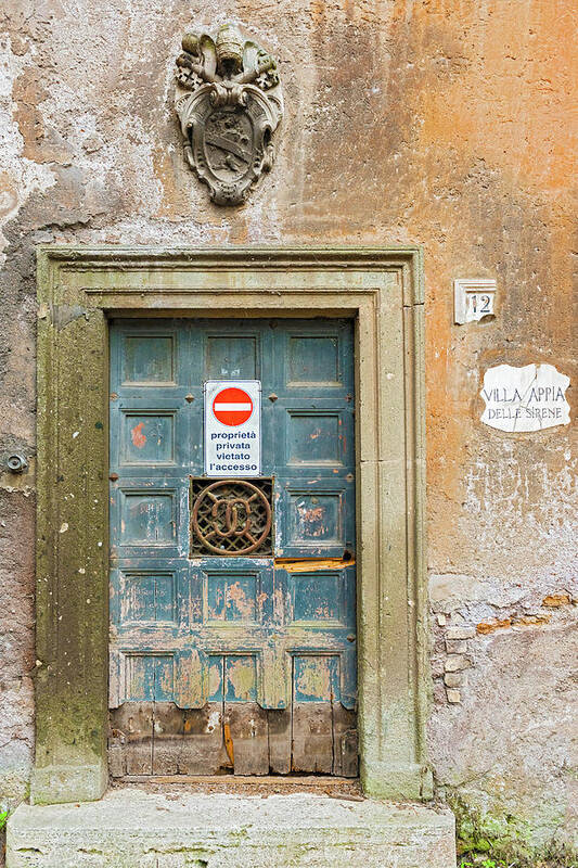 Door Poster featuring the photograph Entrance door in Rome, Italy #9 by Marek Poplawski