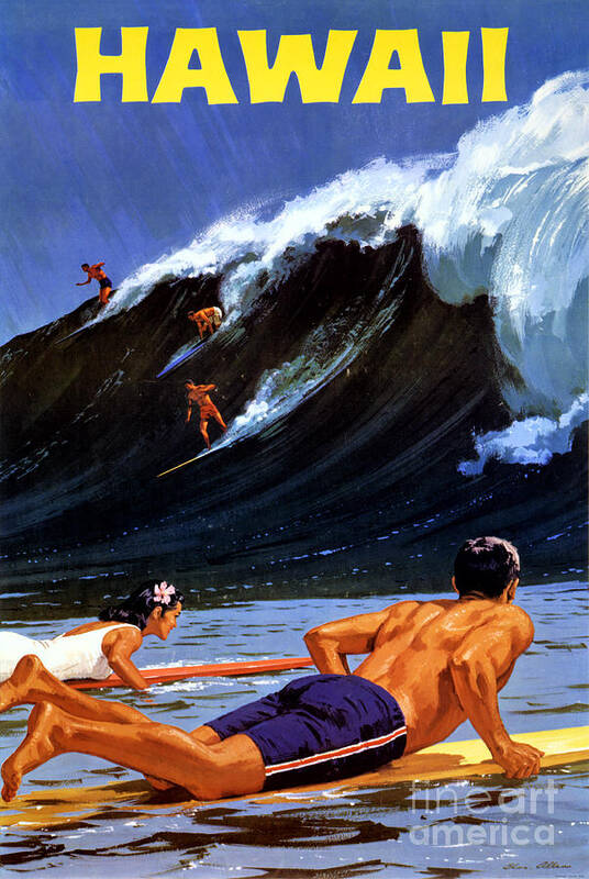 Vintage Poster featuring the painting Hawaii Vintage Travel Poster Restored #2 by Vintage Treasure