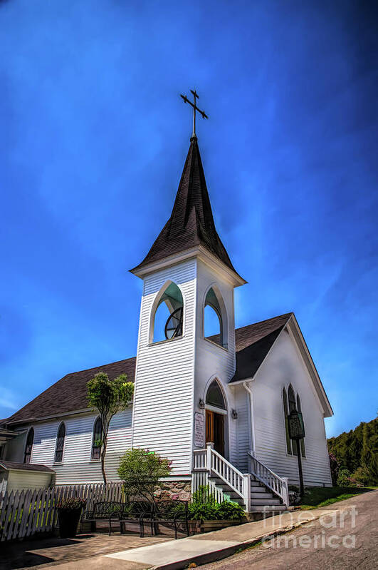 Summer Poster featuring the digital art Trinity Church #2 by Ed Taylor