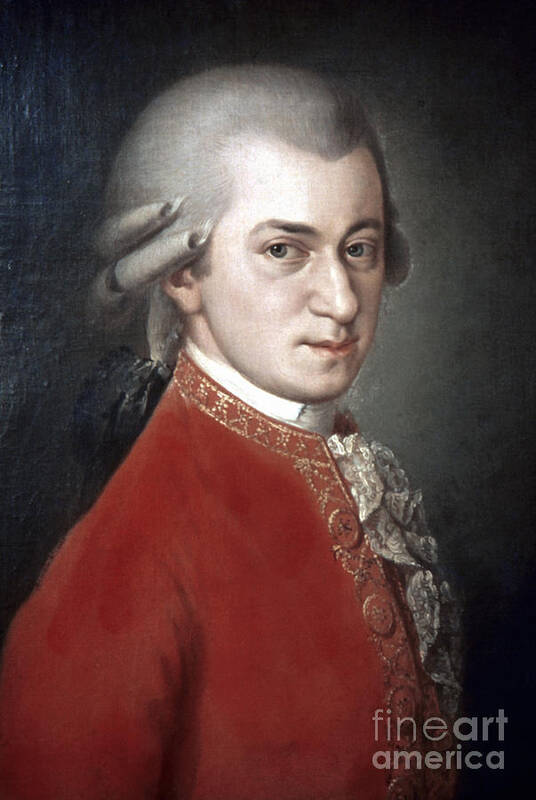 18th Century Poster featuring the painting Wolfgang Amadeus Mozart #2 by Barbara Krafft