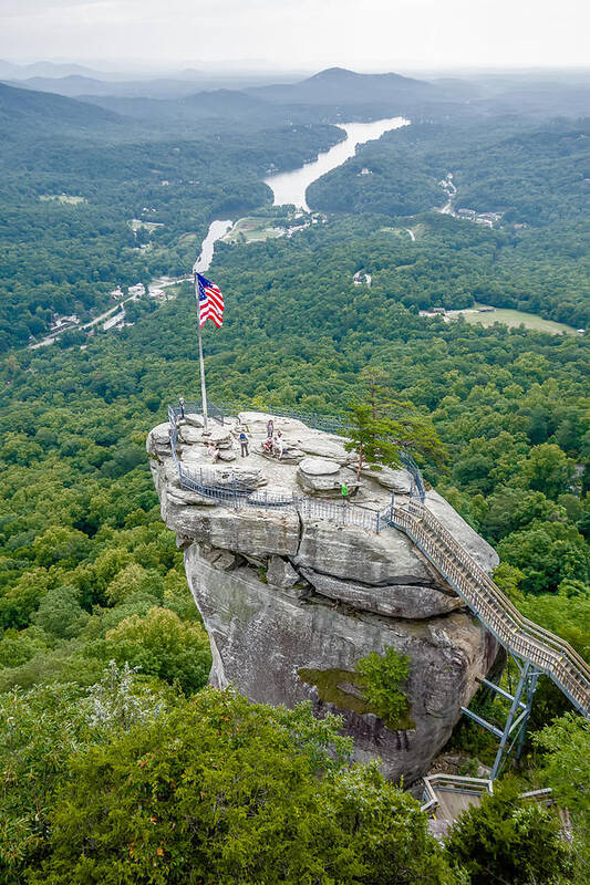 Lake Lure Poster featuring the photograph Lake Lure And Chimney Rock Landscapes #23 by Alex Grichenko