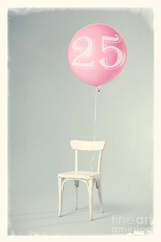 Happy Poster featuring the photograph 25th Birthday by Edward Fielding