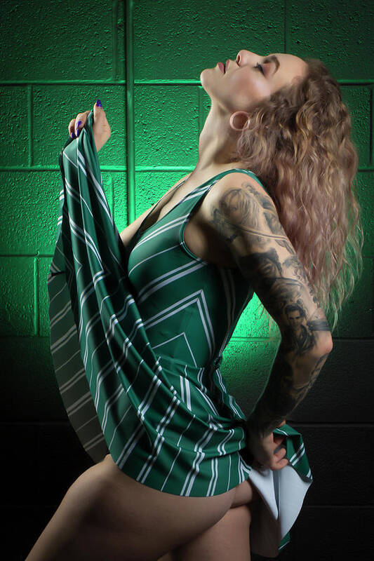 Implied Nude Poster featuring the photograph Danni--slytherin #3 by La Bella Vita Boudoir