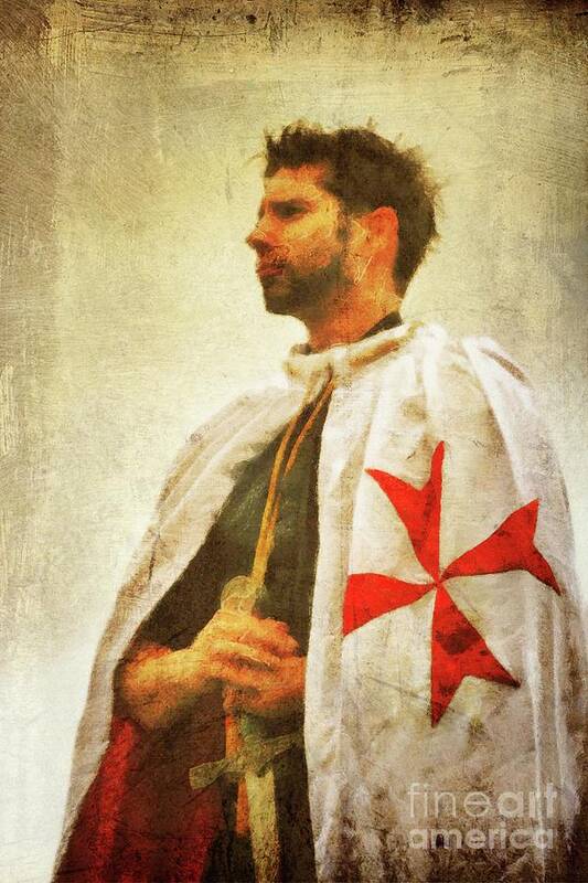 Fantasy Poster featuring the painting Knight Templar #3 by Esoterica Art Agency