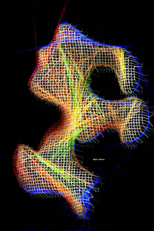 Rafael Salazar Poster featuring the digital art 3D Abstract 711 by Rafael Salazar