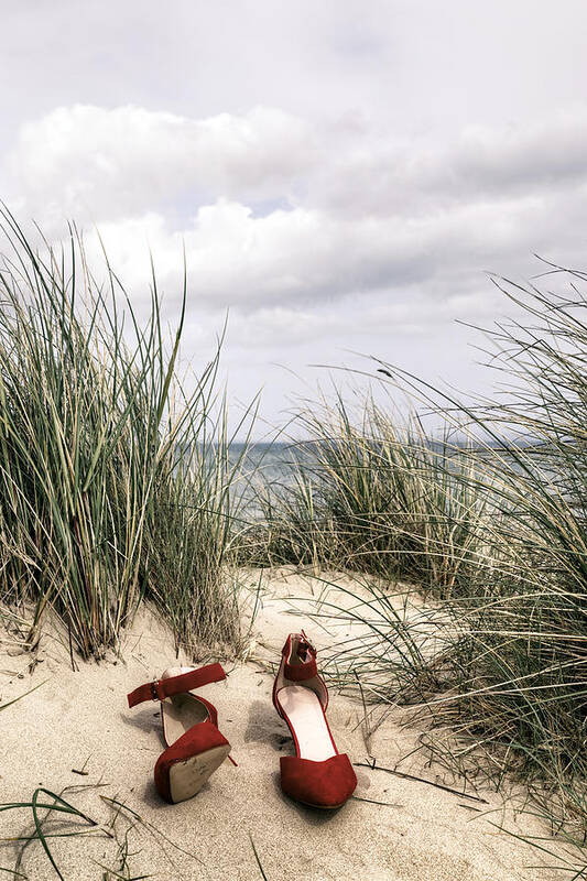 Dune Poster featuring the photograph Red High Heels #4 by Joana Kruse