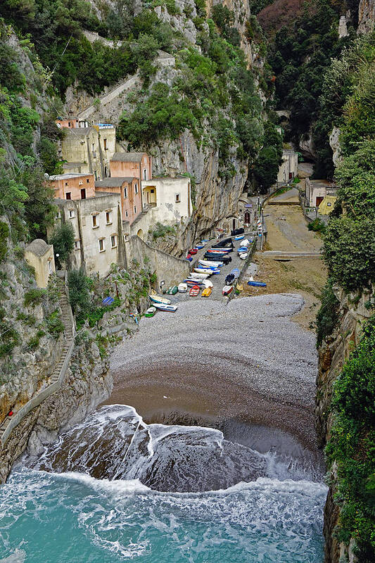 Amalfi Coast Poster featuring the photograph This Is A View Of Furore A Small Village Located On The Amalfi Coast In Italy #5 by Rick Rosenshein