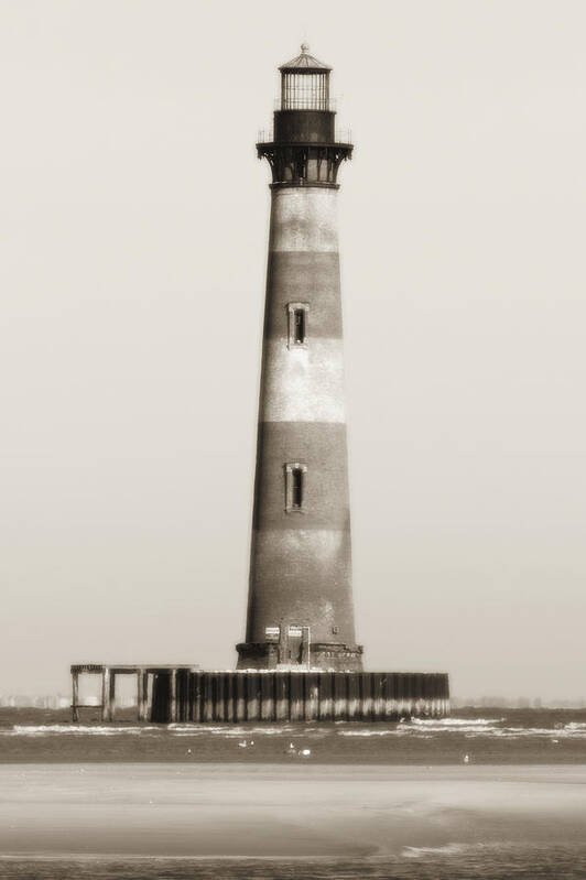 Morris Island Light Poster featuring the photograph Morris Island Lighthouse #7 by Dustin K Ryan