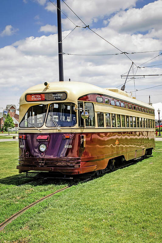 Clean Poster featuring the photograph Trolly car in Kenosha WI #7 by Chris Smith