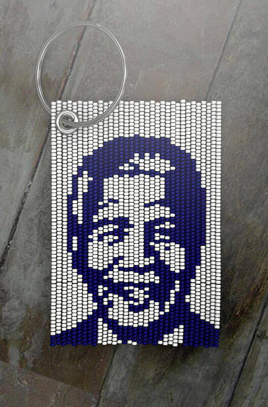 Nelson Mandela Poster featuring the digital art Zulu Bead Keyring #7 by Allan Swart