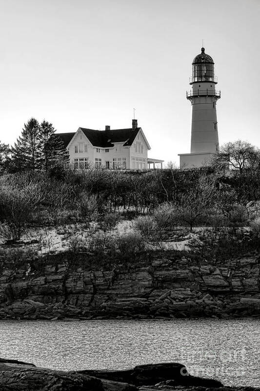 Cape Poster featuring the photograph A Long Winter at Cape Elizabeth by Olivier Le Queinec