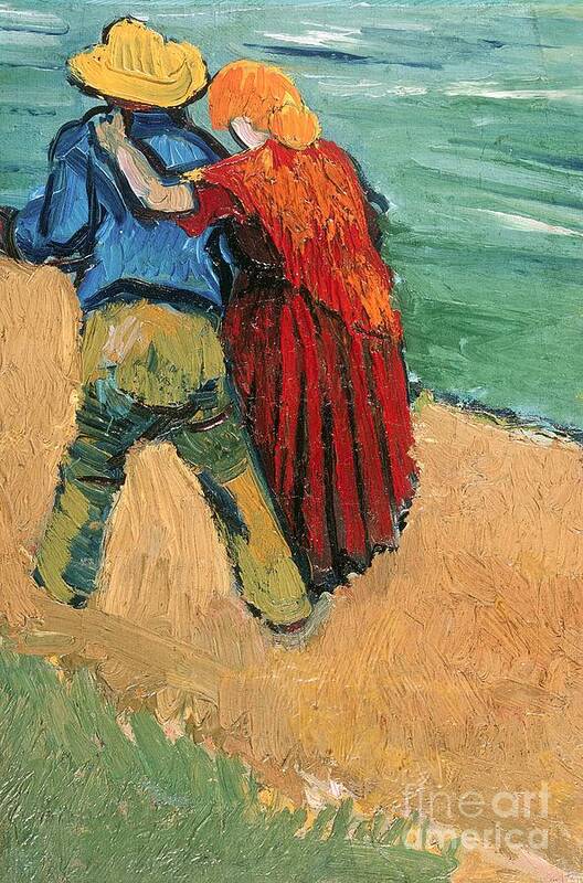 Pair Poster featuring the painting A Pair of Lovers by Vincent Van Gogh