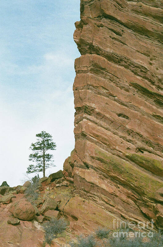 Red Rocks Park Poster featuring the photograph A Very Tall Rock by Ana V Ramirez