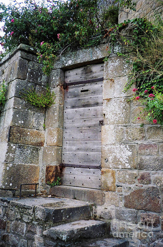 Portrait Poster featuring the photograph Abbey Side Door by Donna L Munro