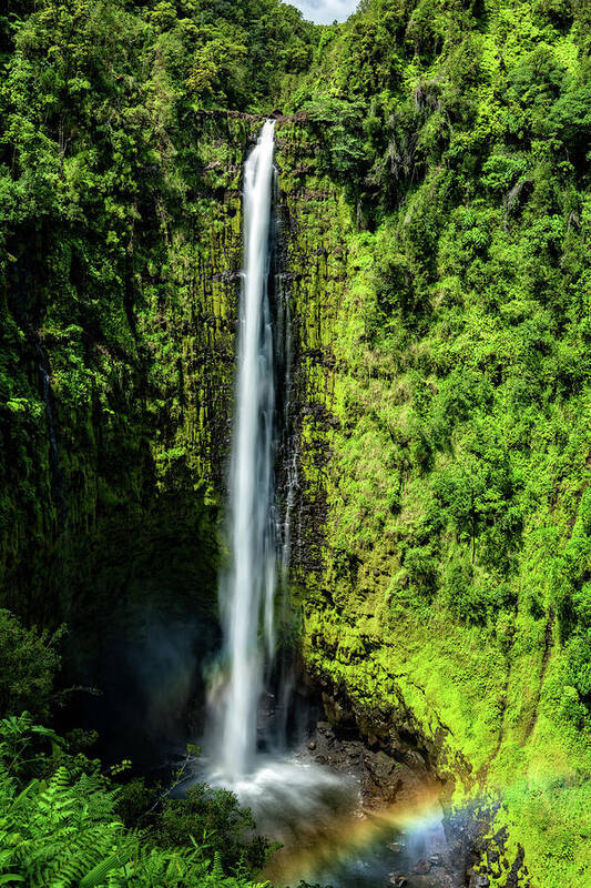 2016 Poster featuring the photograph Akaka Falls with Rainbow by John Hight
