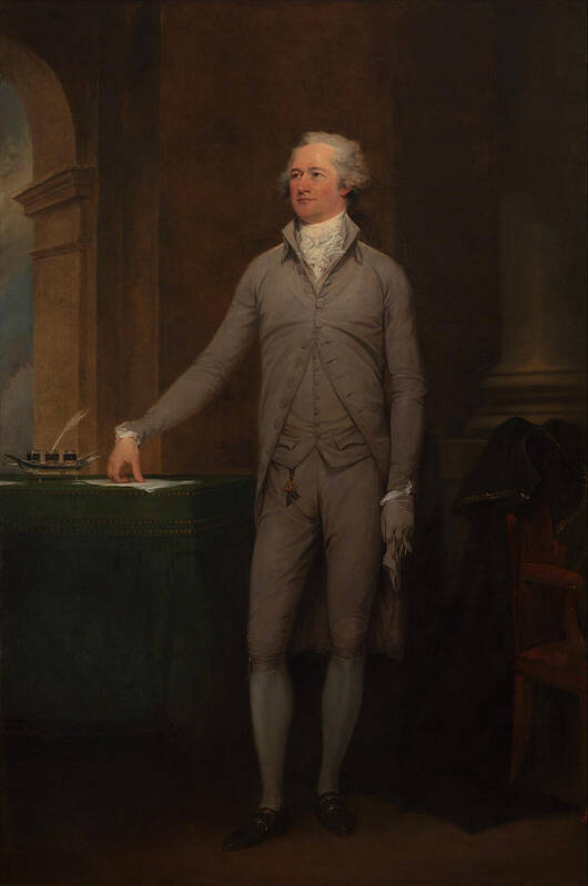 Alexander Hamilton Poster featuring the painting Alexander Hamilton Full-Length Portrait by War Is Hell Store