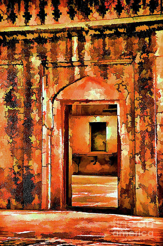 India Old Architecture Poster featuring the photograph Anciet Arched Door by Rick Bragan