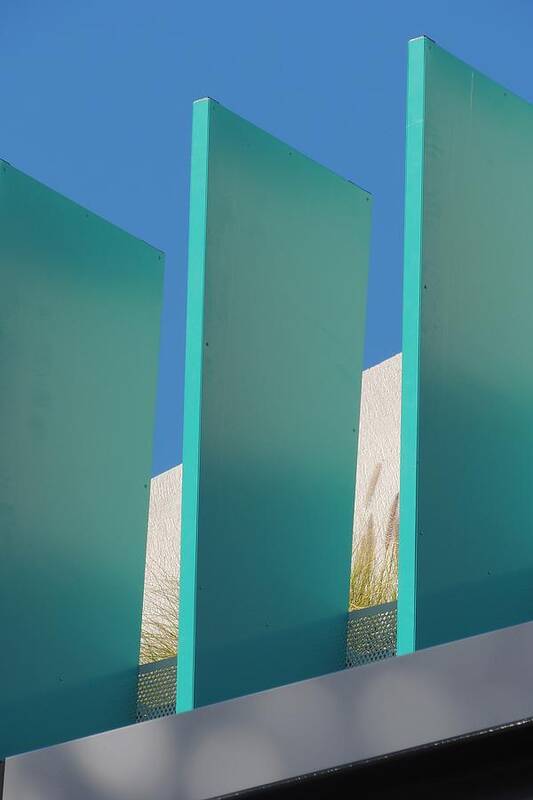 Geometric Poster featuring the photograph Verticals on Broadbeach. by Denise Clark