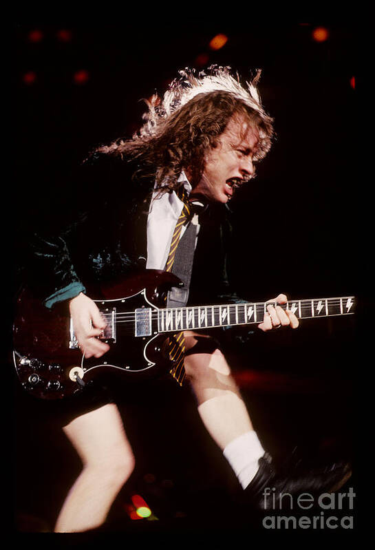 Angus Young Poster featuring the photograph Angus by David Plastik