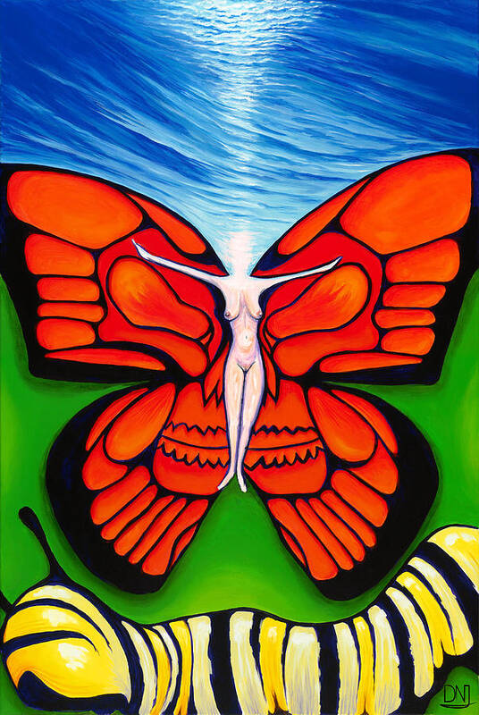 Butterfly Poster featuring the painting Ascension by David Junod