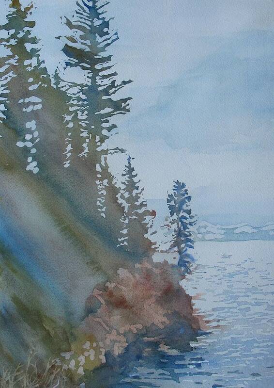 Watercolor Poster featuring the painting At The Water's Edge by Jenny Armitage