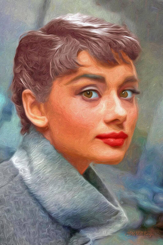 Audrey Poster featuring the painting Audrey Nbr 01-A by Will Barger