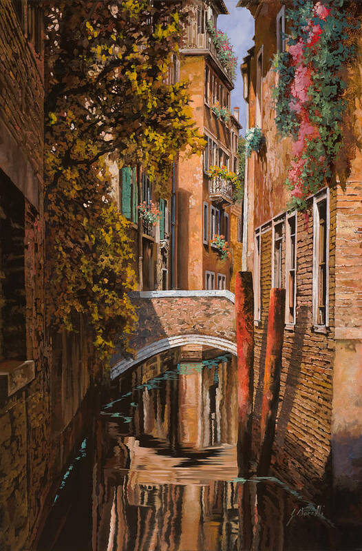 Venice Poster featuring the painting autunno a Venezia by Guido Borelli