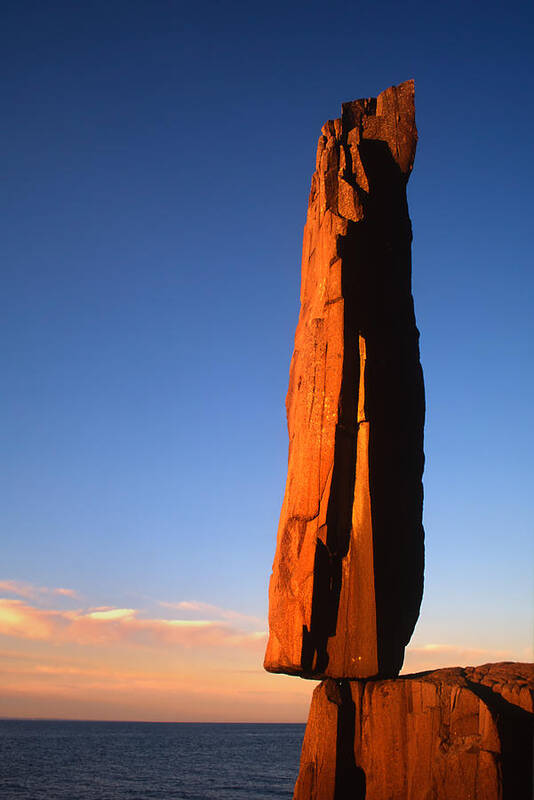 Balancing Rock Poster featuring the photograph Balancing Rock At Sunrise by Irwin Barrett
