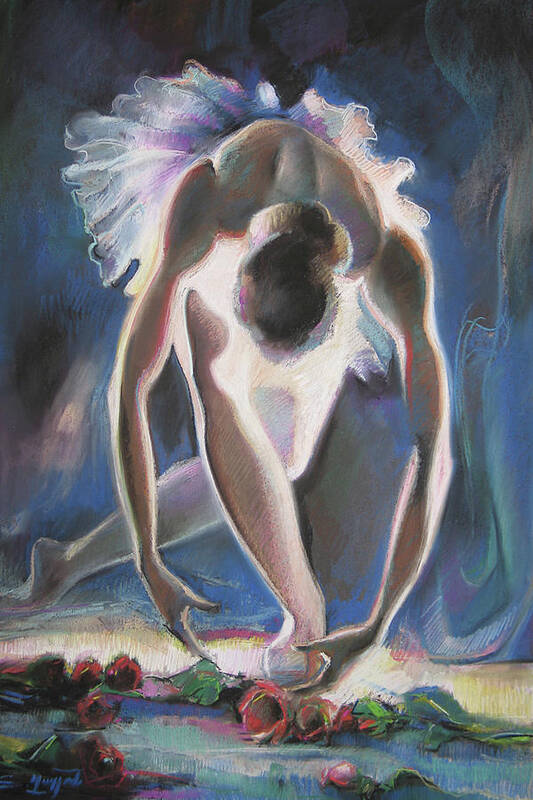 Ballerina Poster featuring the painting Ballerina by Tigran Ghulyan
