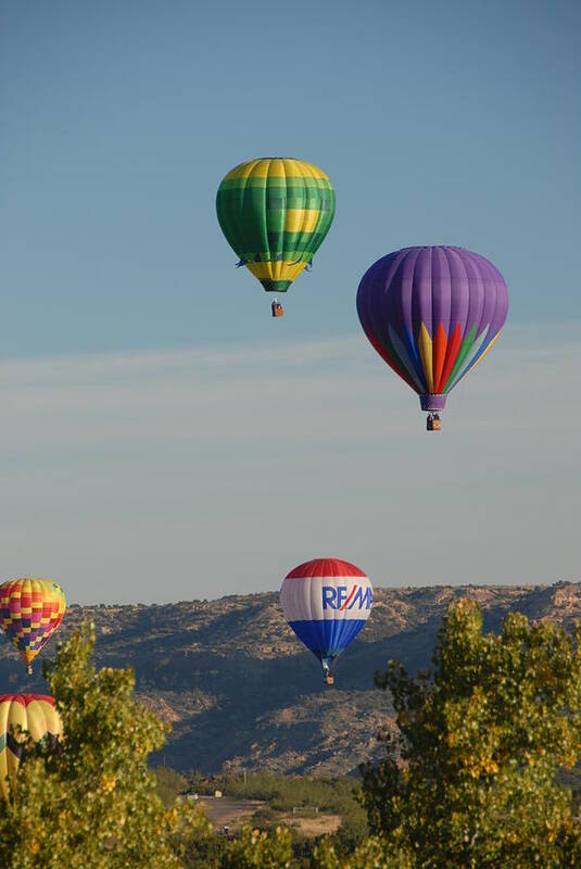 Balloon Palo Duro Canyon Poster featuring the photograph Balloons in Palo Duro Canyon by Bill Hyde