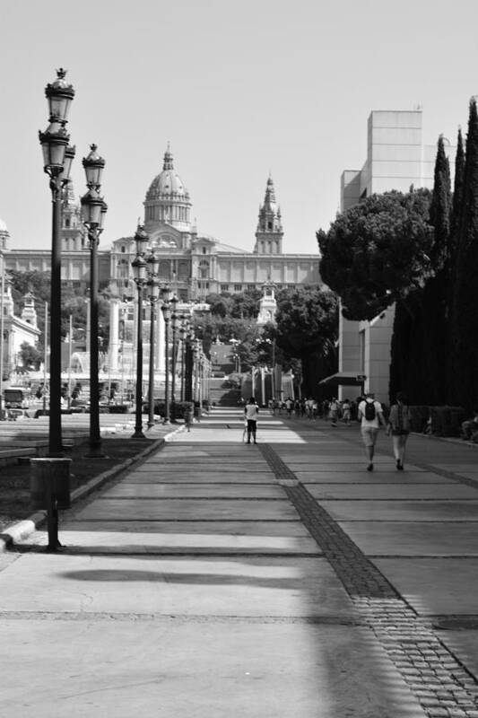 The Town Poster featuring the photograph Barcelona by Dorota Stolarz