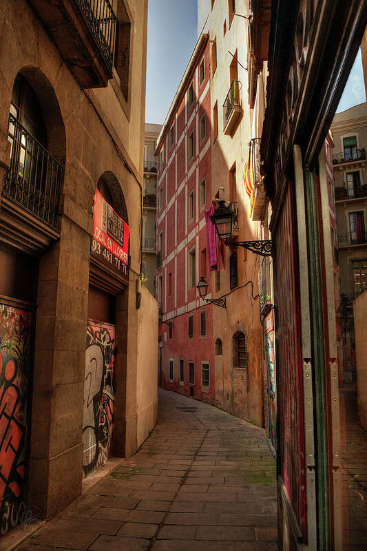 Barcelona Poster featuring the photograph Barcelona - Gothic Quarter 003 by Lance Vaughn