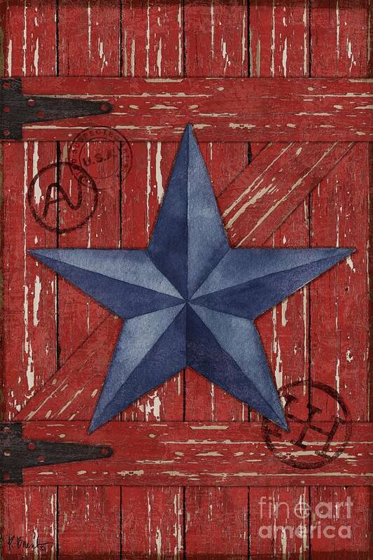 Barn Poster featuring the painting Barn Star - Vertical by Paul Brent