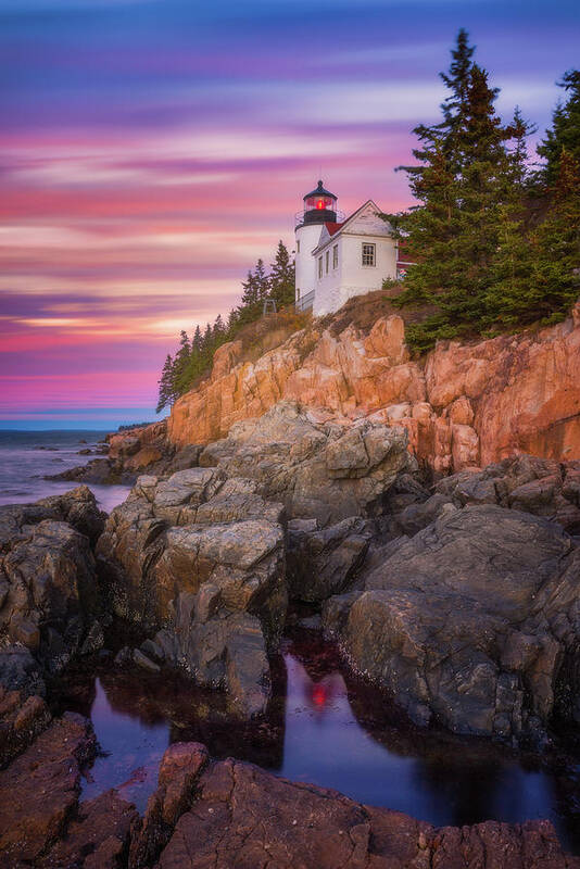 Maine Poster featuring the photograph Bass Harbor Sunrise by Darren White