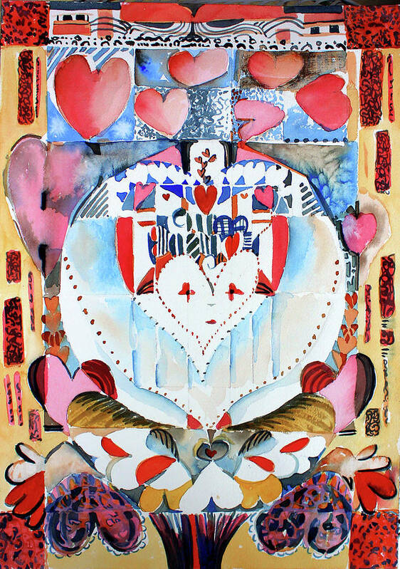 Valentine Poster featuring the painting Be Mine Valentine by Mindy Newman