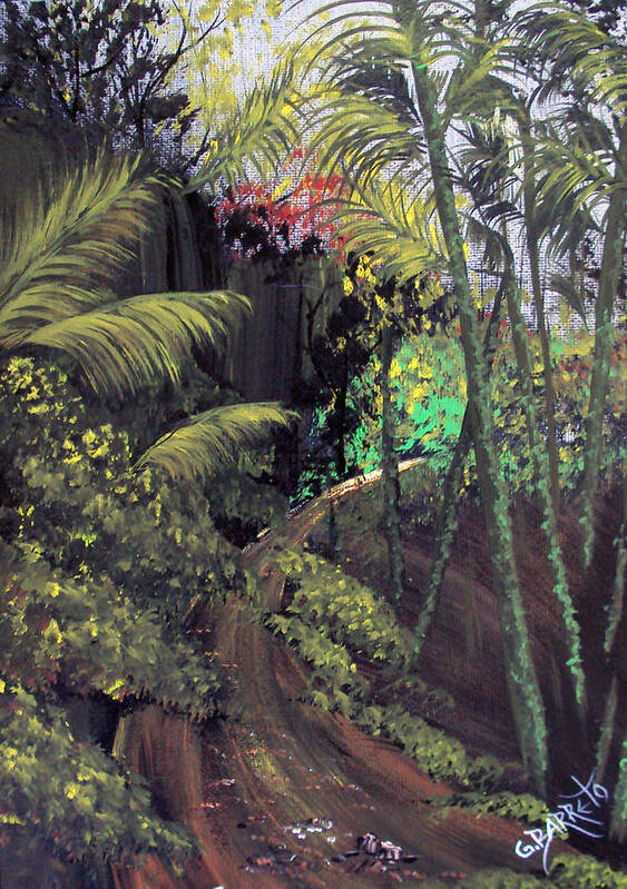 Yunque In Puerto Rico Poster featuring the painting Beauty around us 3 by Gloria E Barreto-Rodriguez