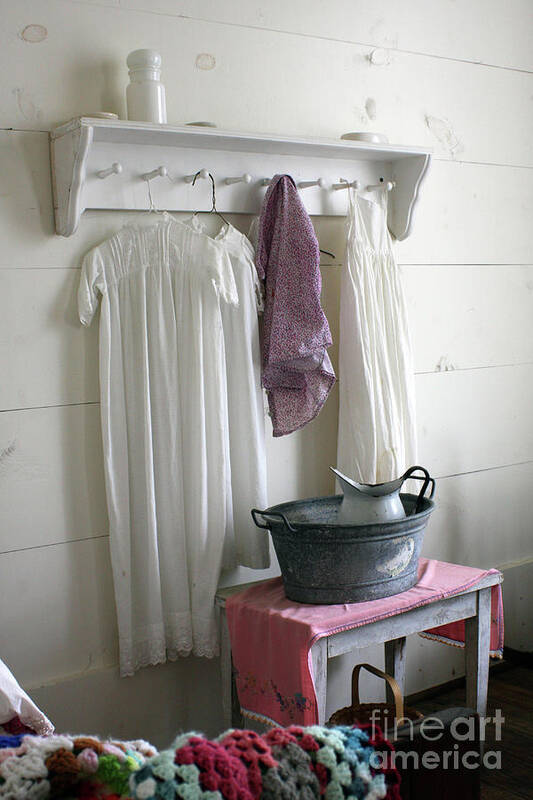 Old Houses Poster featuring the photograph Bedtime Washup by Joy Tudor