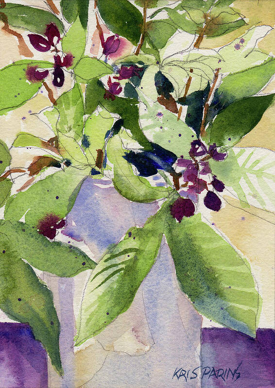 Kris Parins Poster featuring the painting Berry Bouquet by Kris Parins