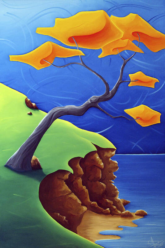Landscape Poster featuring the painting Beyond Limitations by Richard Hoedl