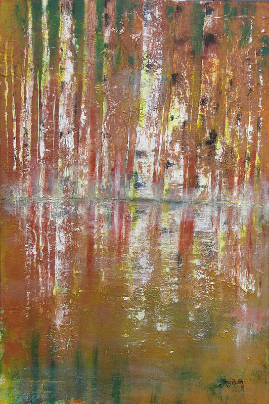 Birch Poster featuring the painting Birch In Abstract by Gary Smith