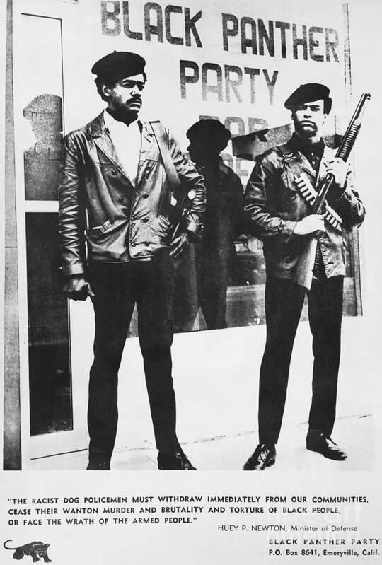 People Poster featuring the photograph Black Panther Poster, 1968 by Photo Researchers